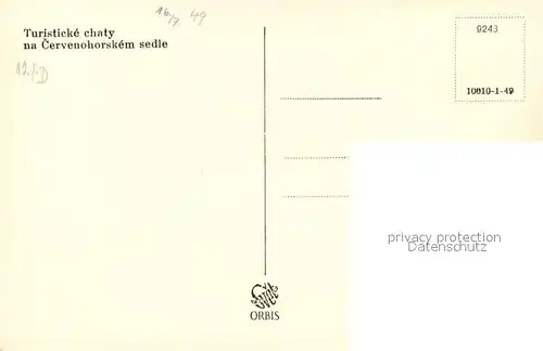 AK / Ansichtskarte Cervenohorske_Sedlo Ferienanlage 