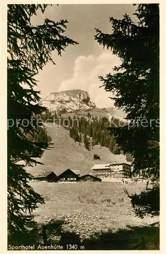 AK / Ansichtskarte Kleinwalsertal Sporthotel Auenhuette Kleinwalsertal