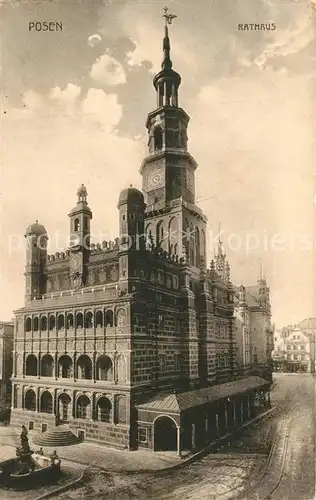 AK / Ansichtskarte Posen_Poznan Rathaus Posen Poznan
