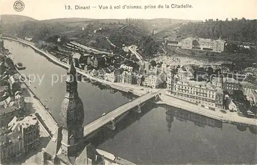 AK / Ansichtskarte Dinant_Wallonie Fliegeraufnahme Citadelle Dinant Wallonie