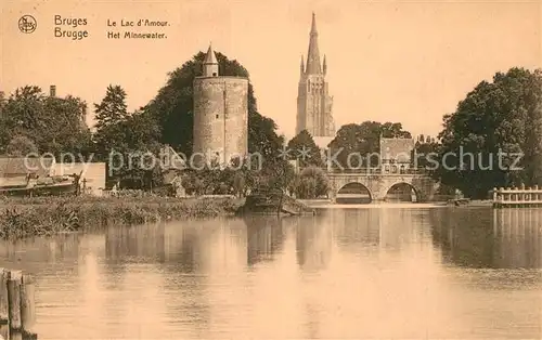 AK / Ansichtskarte Bruges_Flandre Le Lac d Amour Bruges_Flandre