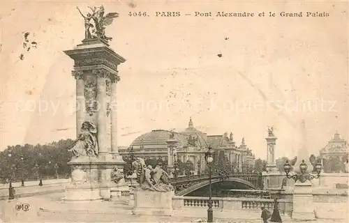 AK / Ansichtskarte Paris Pont Alexandre Grand Palais Paris