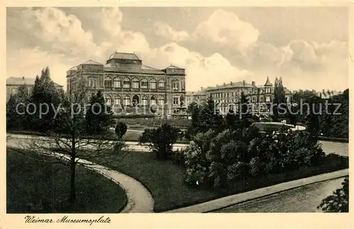 AK / Ansichtskarte Weimar_Thueringen Museumsplatz Weimar Thueringen