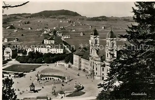 AK / Ansichtskarte Einsiedeln_SZ Panorama Kloster Kathedrale Einsiedeln SZ