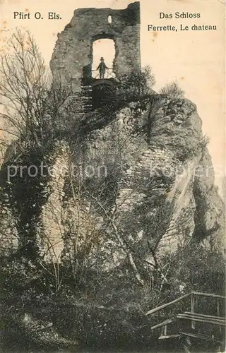 AK / Ansichtskarte Pfirt Schloss Ferrette Pfirt