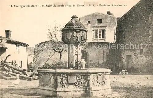 AK / Ansichtskarte Saint Saturnin_Puy de Dome Fontaine Renaissance Saint Saturnin