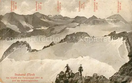 AK / Ansichtskarte Stubaital Panoramakarte Chronik Stubaital