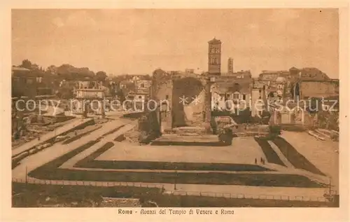 AK / Ansichtskarte Roma_Rom Avanzi del Tempio Venere e Roma Roma_Rom