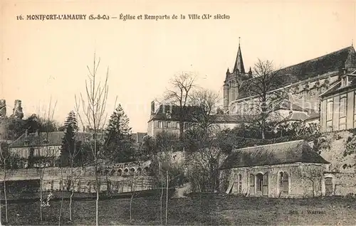 AK / Ansichtskarte Montfort l_Amaury Eglise Remparts de la Ville  Montfort l Amaury