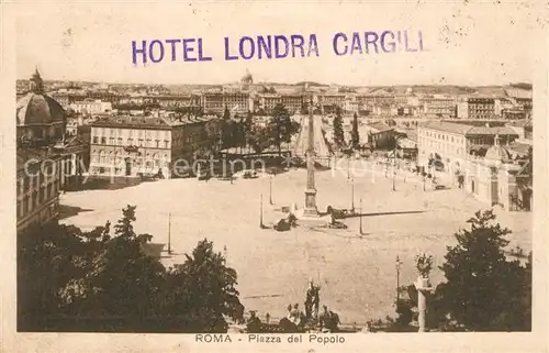 AK / Ansichtskarte Roma_Rom Piazza del Popolo Roma_Rom