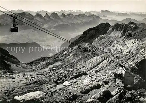 AK / Ansichtskarte Churfirsten Saentis Glarneralpen Seilbahn Churfirsten