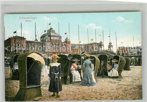 AK / Ansichtskarte Scheveningen Strand Scheveningen