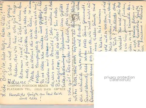 AK / Ansichtskarte Platamon Camping Poseidon Platamon