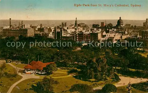 Sydney_New_South_Wales Hyde Park from St Marys Cathedral Sydney_New_South_Wales