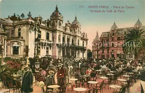 Monte Carlo Place du Casino Terrasse du Cafe de Paris Monte Carlo