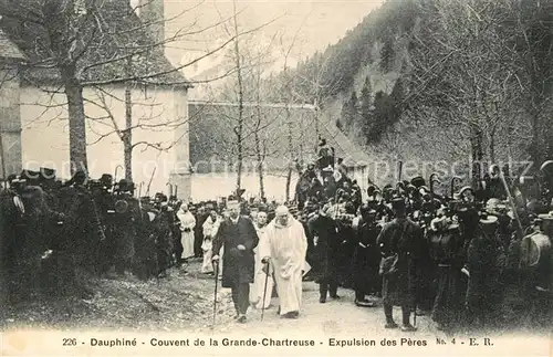 Dauphine Couvent de la Grande Chartreuse Expulsion des Peres Soldaten Dauphine