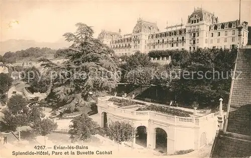 Evian les Bains_Haute_Savoie Splendide Hotel Parc et la Buvette Cachat Evian les Bains_Haute