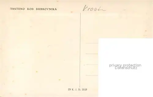 Trsteno_Croatia Ansicht vom Meer aus Trsteno_Croatia