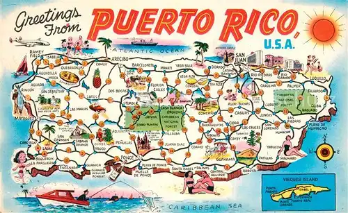 Puerto Rico Landkarte Puerto Rico