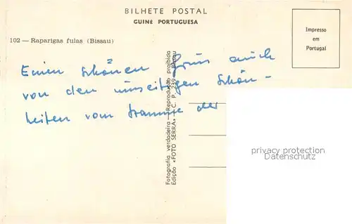 Bissagos_Archipel Raparigas fulas Inselbewohnerinnen 