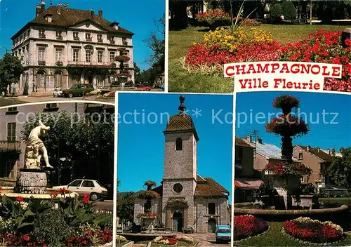 Champagnole Teilansichten Brunnen Kirche Park Champagnole