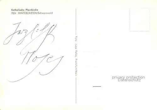 Hinterzarten Ansicht vom Waldrand aus Blick zur Katholischen Pfarrkirche Hinterzarten