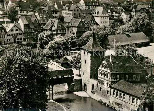 Schwaebisch_Hall Flussschleife am Unterwoehrd mit Haalplatz Platz der Salzquelle Schwaebisch Hall