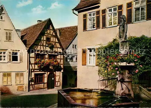 Marbach_Neckar Schiller s Geburtshaus Wilder Mann Brunnen Marbach Neckar