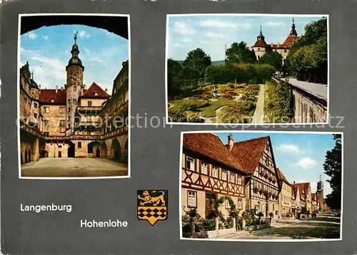 Langenburg_Wuerttemberg Schloss Turnierhof Schlossgarten Hauptstrasse Fachwerkhaeuser Langenburg Wuerttemberg