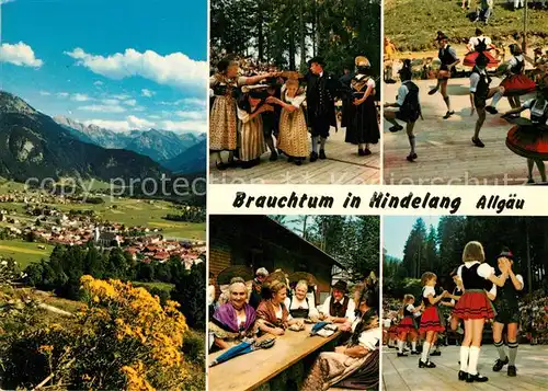 Bad_Hindelang Gesamtansicht mit Alpenpanorama Volkstanz Brauchtum Bad_Hindelang