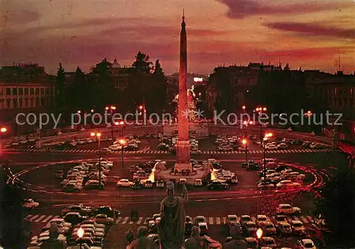 Roma_Rom Piazza del Popolo di notte Roma_Rom