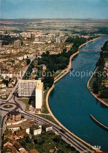 Thionville La Moselle canalisee vue aerienne Thionville