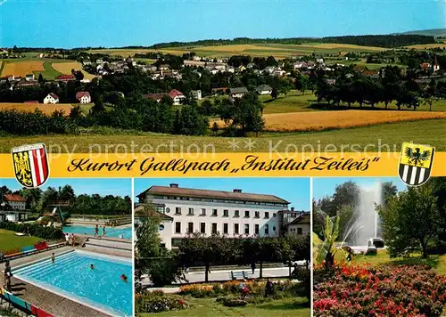 Gallspach Gesamtansicht Institut Zeileis Freibad Kurhaus Kurpark Gallspach