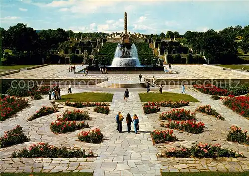 Oslo_Norwegen Vigelandsparken Rosehaven Labyrintplassen og Fontenen Oslo Norwegen