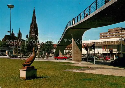 Freiburg_Breisgau Muenster Karlssteg und Karlsbau Freiburg Breisgau
