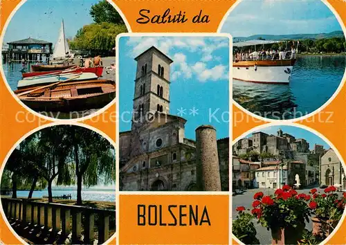 Bolsena Hafen Strand Promenade Ausflugsboot Kirche Platz Altstadt Bolsena