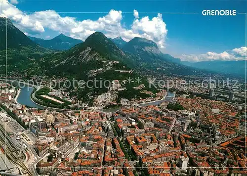 Grenoble Isere et la Bastille vue aerienne Grenoble