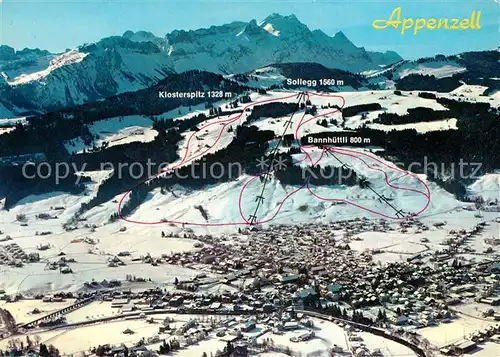 Appenzell_IR Wintersportplatz Appenzeller Alpen Fliegeraufnahme Appenzell IR