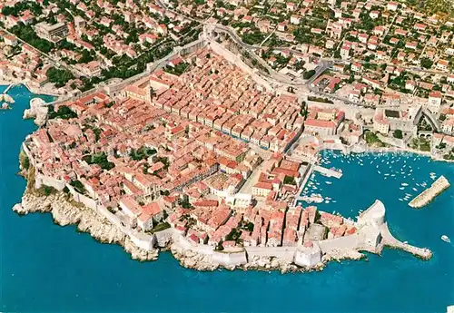 Dubrovnik_Ragusa Altstadt Festung Hafen Fliegeraufnahme Dubrovnik Ragusa