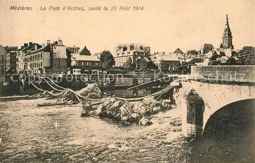 Mezieres en Brenne Pont d`Arches saut? le 25 Aout 1914 Mezieres en Brenne