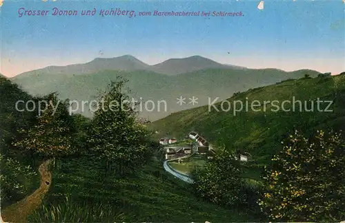 Schirmeck Grosser Donon und Kohlberg vom Barenbachertal  Schirmeck