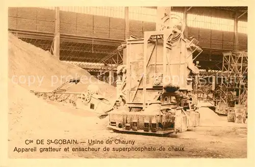 Saint Gobain Usine de Chauny Appareil gratteur et ensacheur de superphosphate de chaux Saint Gobain