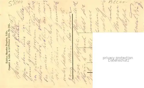 Lille_Nord Rue Faidherbe Theatre et Bourse zerst?rt Lille_Nord