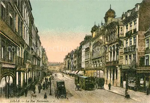 Lille_Nord Rue Nationale Postkutschen Lille_Nord