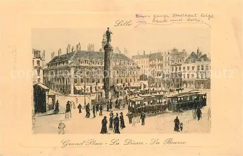 Lille_Nord Grand Place La Deesse La bourse Lille_Nord