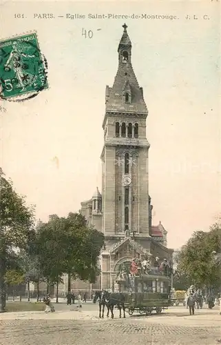 Paris Eglise Saint Pierre de Montrouge Pferdebahn Paris