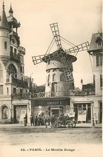 Paris Mouling Rouge Pferdekutsche Paris