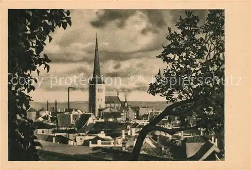 Tallinn Ansicht mit St Olav Kirche Tallinn