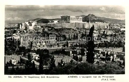 Athenes_Athen Akropolis Philopappe Athenes Athen