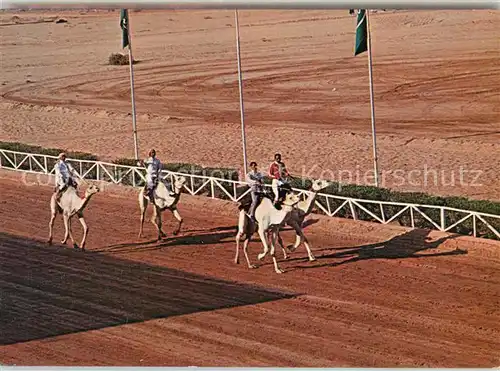 AK / Ansichtskarte Riyadh Horse and Camel race track Riyadh